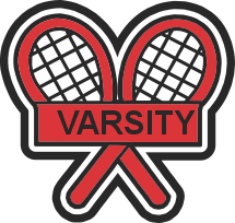 Crossed Rackets W Lettering